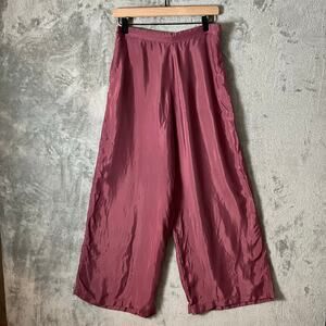 Athleta Calm Cool Wide Leg Pants Size Medium Relaxed Fit Mauve Rose
